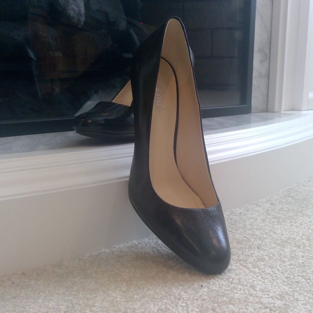 Nine West Black Leather high heels